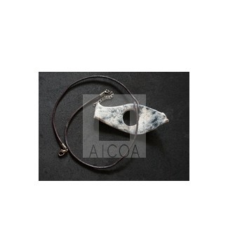 COLGANTE 7 BLANCO AZUL AGUJERO MEDIO