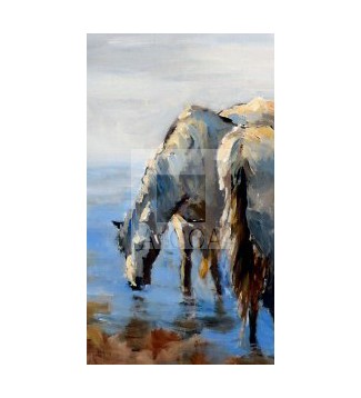 Caballos bebiendo
