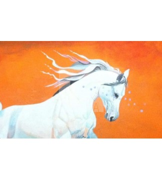 Caballo con flor.
