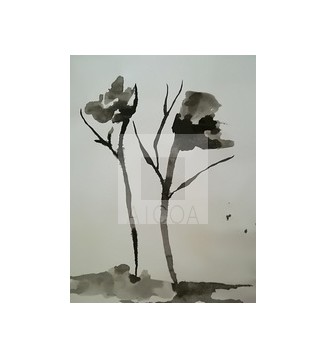 SUMI-E FLORES DE TINTA
