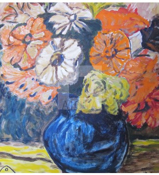 Nº 118 - El Jarrón Azul con Flores