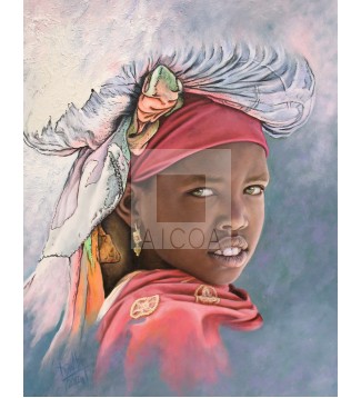 Retrato de niña de Africa N°60
