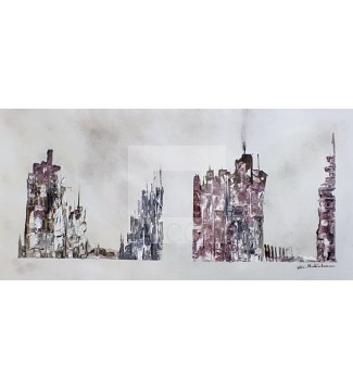 Abstracto 2 ciudades neuronales