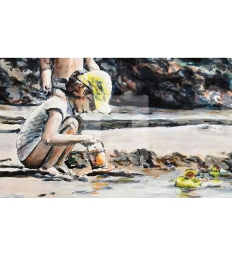 Jugando en la playa