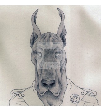 Estudio boceto para Elvis el perro